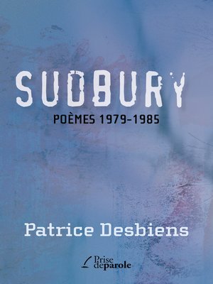 cover image of Sudbury (poèmes 1979-1985)